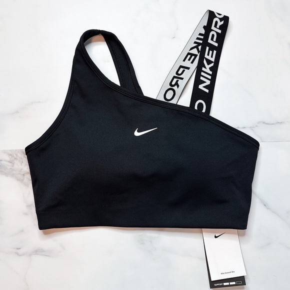 NWT Nike Pro Asymmetrical Padded Sports Bra - Picture 3 of 5